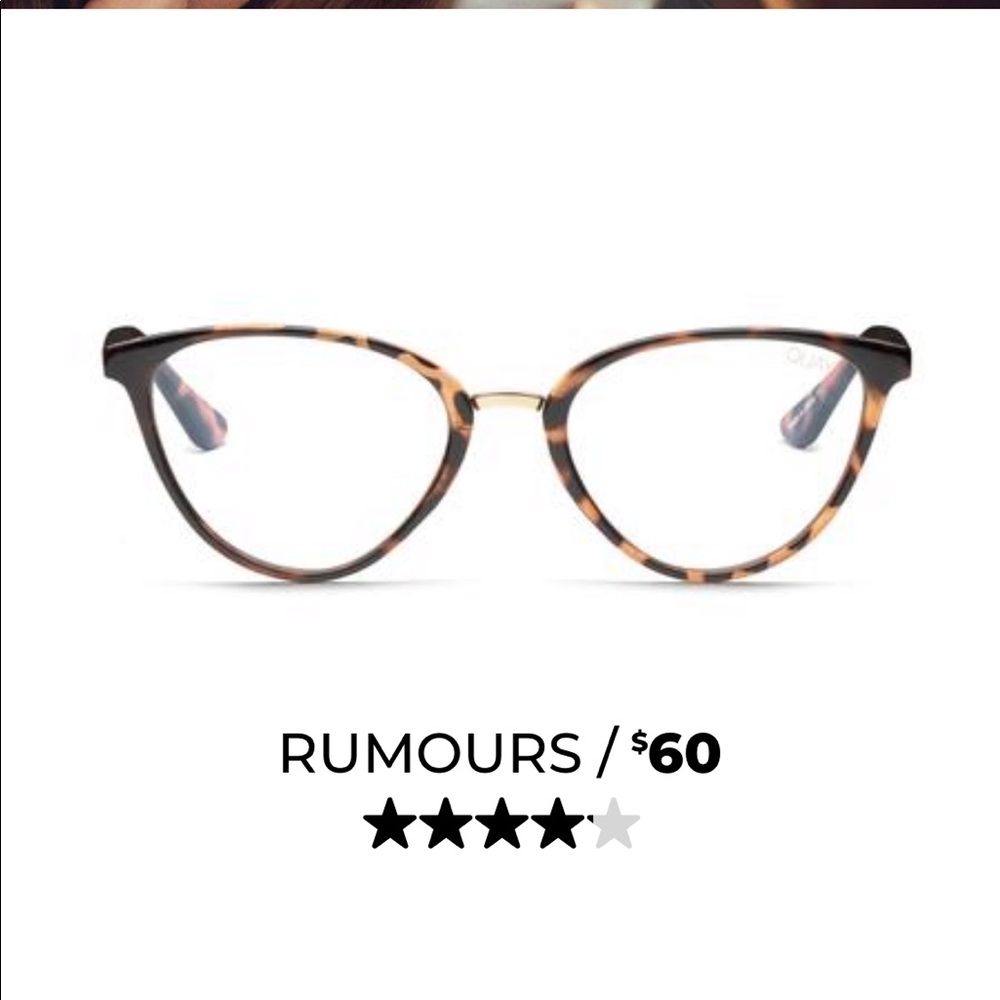 Blue light cat eye qua glasses.